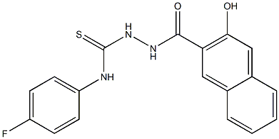 N-(4-fluorophenyl)-2-(3-hydroxy-2-naphthoyl)-1-hydrazinecarbothioamide Struktur