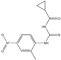 N-(cyclopropylcarbonyl)-N'-(2-methyl-4-nitrophenyl)thiourea Struktur