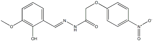 N'-[(E)-(2-hydroxy-3-methoxyphenyl)methylidene]-2-(4-nitrophenoxy)acetohydrazide Struktur