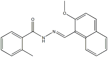 N'-[(E)-(2-methoxy-1-naphthyl)methylidene]-2-methylbenzohydrazide Struktur