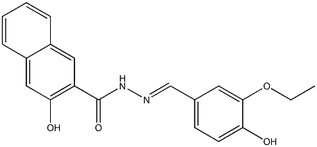 N'-[(E)-(3-ethoxy-4-hydroxyphenyl)methylidene]-3-hydroxy-2-naphthohydrazide Struktur