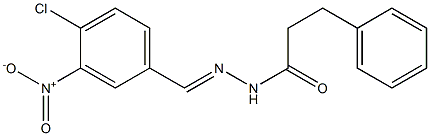 N'-[(E)-(4-chloro-3-nitrophenyl)methylidene]-3-phenylpropanohydrazide Struktur