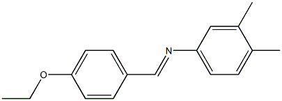 N-(3,4-dimethylphenyl)-N-[(E)-(4-ethoxyphenyl)methylidene]amine Struktur