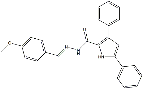 N'-[(E)-(4-methoxyphenyl)methylidene]-3,5-diphenyl-1H-pyrrole-2-carbohydrazide Struktur