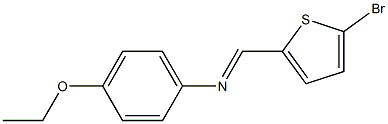 N-[(E)-(5-bromo-2-thienyl)methylidene]-N-(4-ethoxyphenyl)amine Struktur