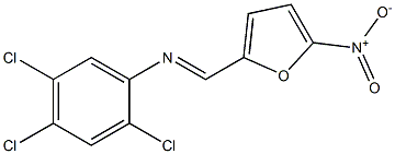 2,4,5-trichloro-N-[(E)-(5-nitro-2-furyl)methylidene]aniline Struktur