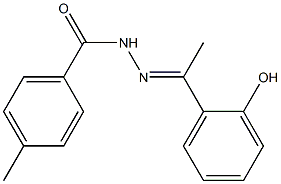 N'-[(E)-1-(2-hydroxyphenyl)ethylidene]-4-methylbenzohydrazide Struktur