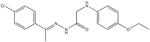 N'-[(E)-1-(4-chlorophenyl)ethylidene]-2-(4-ethoxyanilino)acetohydrazide Struktur