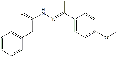 N'-[(E)-1-(4-methoxyphenyl)ethylidene]-2-phenylacetohydrazide Struktur