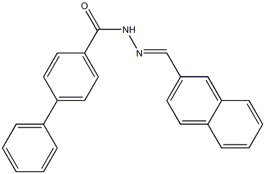 N'-[(E)-2-naphthylmethylidene][1,1'-biphenyl]-4-carbohydrazide Struktur