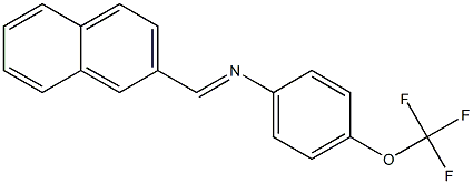 N-[(E)-2-naphthylmethylidene]-N-[4-(trifluoromethoxy)phenyl]amine Struktur