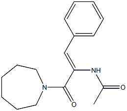 N-[(Z)-1-(1-azepanylcarbonyl)-2-phenylethenyl]acetamide Struktur