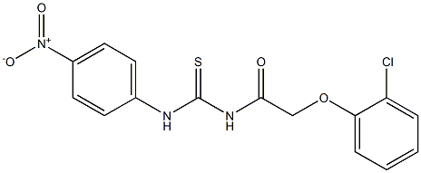 N-[2-(2-chlorophenoxy)acetyl]-N'-(4-nitrophenyl)thiourea Struktur