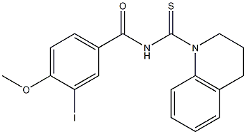 N-[3,4-dihydro-1(2H)-quinolinylcarbothioyl]-3-iodo-4-methoxybenzamide Struktur