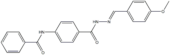 N-[4-({2-[(E)-(4-methoxyphenyl)methylidene]hydrazino}carbonyl)phenyl]benzamide Struktur