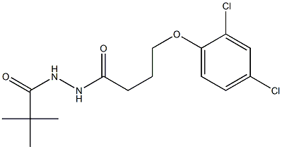 N'-[4-(2,4-dichlorophenoxy)butanoyl]-2,2-dimethylpropanohydrazide Struktur