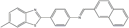 4-(6-methyl-1,3-benzothiazol-2-yl)-N-[(E)-2-naphthylmethylidene]aniline Struktur