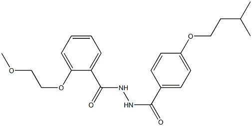 N'-[4-(isopentyloxy)benzoyl]-2-(2-methoxyethoxy)benzohydrazide Struktur