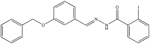 N'-{(E)-[3-(benzyloxy)phenyl]methylidene}-2-iodobenzohydrazide Struktur