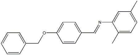 N-{(E)-[4-(benzyloxy)phenyl]methylidene}-N-(2,5-dimethylphenyl)amine Struktur