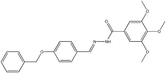 N'-{(E)-[4-(benzyloxy)phenyl]methylidene}-3,4,5-trimethoxybenzohydrazide Struktur