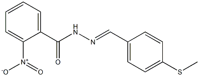 N'-{(E)-[4-(methylsulfanyl)phenyl]methylidene}-2-nitrobenzohydrazide Struktur