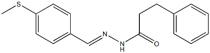 N'-{(E)-[4-(methylsulfanyl)phenyl]methylidene}-3-phenylpropanohydrazide Struktur