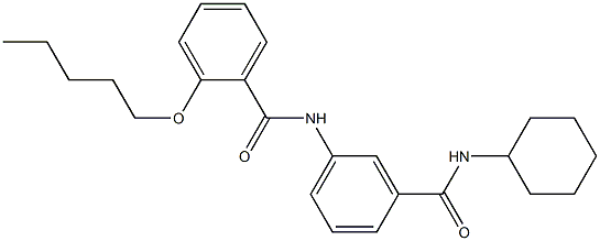 N-{3-[(cyclohexylamino)carbonyl]phenyl}-2-(pentyloxy)benzamide Struktur