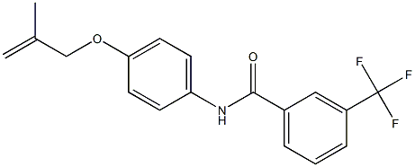 N-{4-[(2-methyl-2-propenyl)oxy]phenyl}-3-(trifluoromethyl)benzamide Struktur