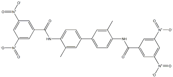 N-{4'-[(3,5-dinitrobenzoyl)amino]-3,3'-dimethyl[1,1'-biphenyl]-4-yl}-3,5-dinitrobenzamide Struktur