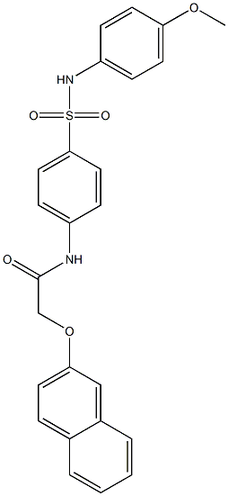 N-{4-[(4-methoxyanilino)sulfonyl]phenyl}-2-(2-naphthyloxy)acetamide Struktur