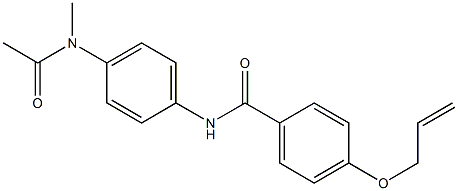 N-{4-[acetyl(methyl)amino]phenyl}-4-(allyloxy)benzamide Struktur