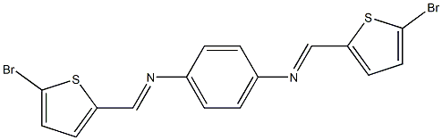 N-[(E)-(5-bromo-2-thienyl)methylidene]-N-(4-{[(E)-(5-bromo-2-thienyl)methylidene]amino}phenyl)amine Struktur