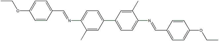 N-[(E)-(4-ethoxyphenyl)methylidene]-N-(4'-{[(E)-(4-ethoxyphenyl)methylidene]amino}-3,3'-dimethyl[1,1'-biphenyl]-4-yl)amine Struktur