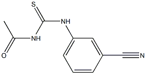 N-acetyl-N'-(3-cyanophenyl)thiourea Struktur