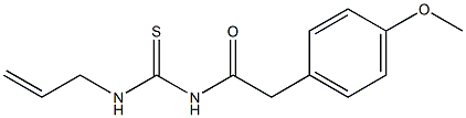 N-allyl-N'-[2-(4-methoxyphenyl)acetyl]thiourea Struktur