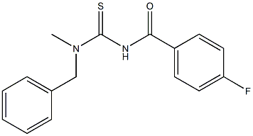 N-benzyl-N'-(4-fluorobenzoyl)-N-methylthiourea Struktur