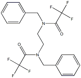 N-benzyl-N-{2-[benzyl(2,2,2-trifluoroacetyl)amino]ethyl}-2,2,2-trifluoroacetamide Struktur