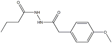 N'-butyryl-2-(4-methoxyphenyl)acetohydrazide Struktur