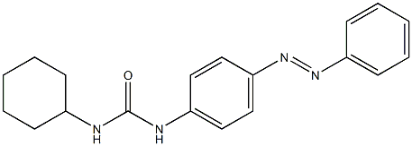 N-cyclohexyl-N'-{4-[(E)-2-phenyldiazenyl]phenyl}urea Struktur