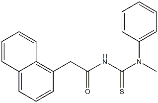 N-methyl-N'-[2-(1-naphthyl)acetyl]-N-phenylthiourea Struktur