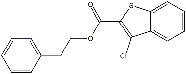 phenethyl 3-chloro-1-benzothiophene-2-carboxylate Struktur