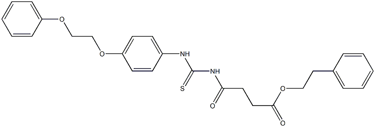 phenethyl 4-oxo-4-({[4-(2-phenoxyethoxy)anilino]carbothioyl}amino)butanoate Struktur