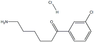 6-amino-1-(3-chlorophenyl)hexan-1-one hydrochloride Struktur