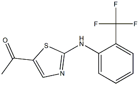 1-{2-[2-(trifluoromethyl)anilino]-1,3-thiazol-5-yl}-1-ethanone Struktur