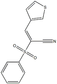 (E)-2-(phenylsulfonyl)-3-(3-thienyl)-2-propenenitrile Struktur