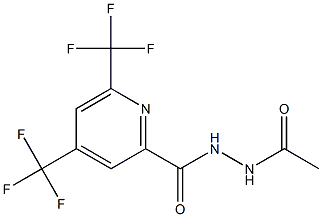 N'-acetyl-4,6-bis(trifluoromethyl)-2-pyridinecarbohydrazide Struktur