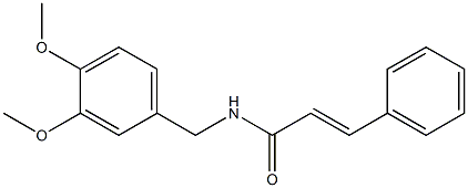 (E)-N-(3,4-dimethoxybenzyl)-3-phenyl-2-propenamide Struktur