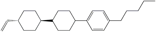 1-Pentyl-4-(trans-4-(trans-4-vinylcyclohexyl)cyclohexyl)benzene Struktur