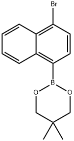 2-(4-Bromo-naphthalen-1-yl)-5,5-dimethyl-1,3,2-dioxaborinane Struktur